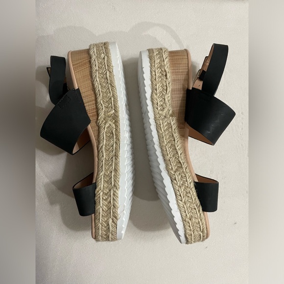 NEW LAICIGO Platform Espadrilles Ankle Buckle Strap Open Toe Wedge Sandals 6.5 - Picture 9 of 11